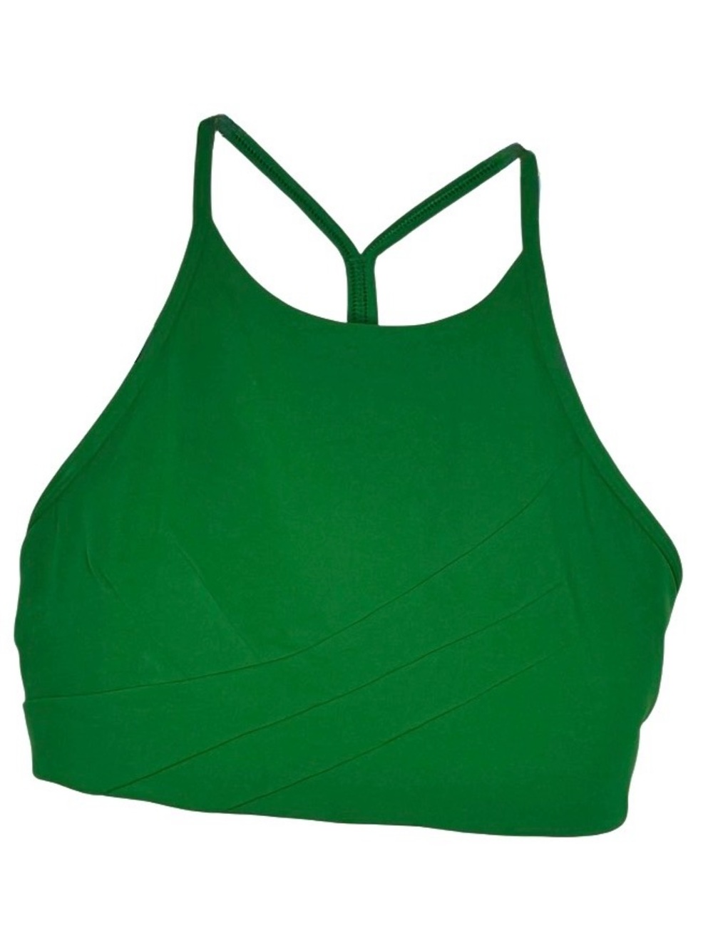 Lululemon Flow Y Wrap-Front High-Neck Bra Green size 8 new with tags LW2EH5S